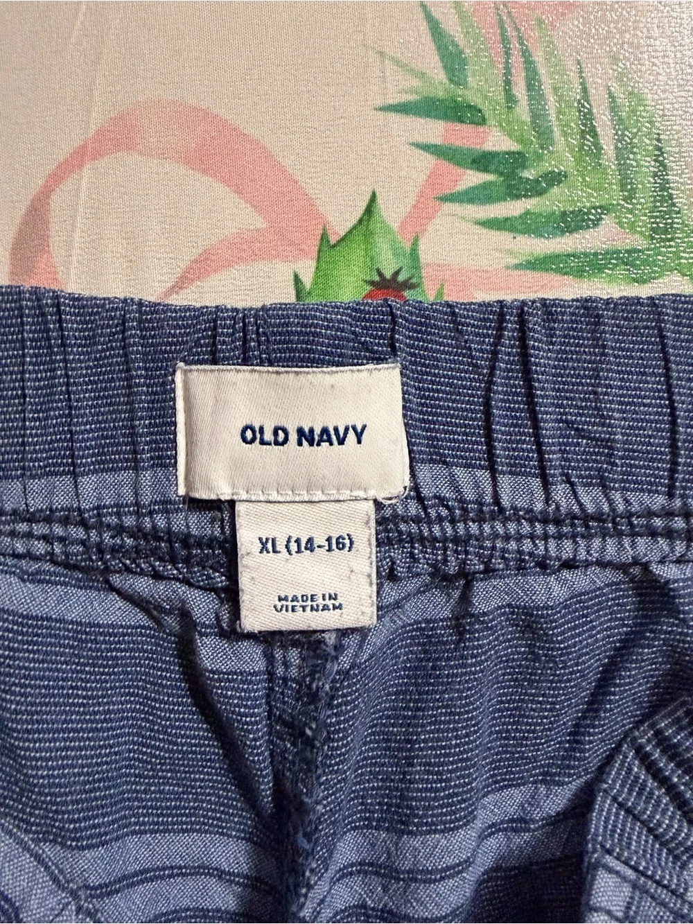 Old Navy Blue Striped Drawstring Shorts (224)